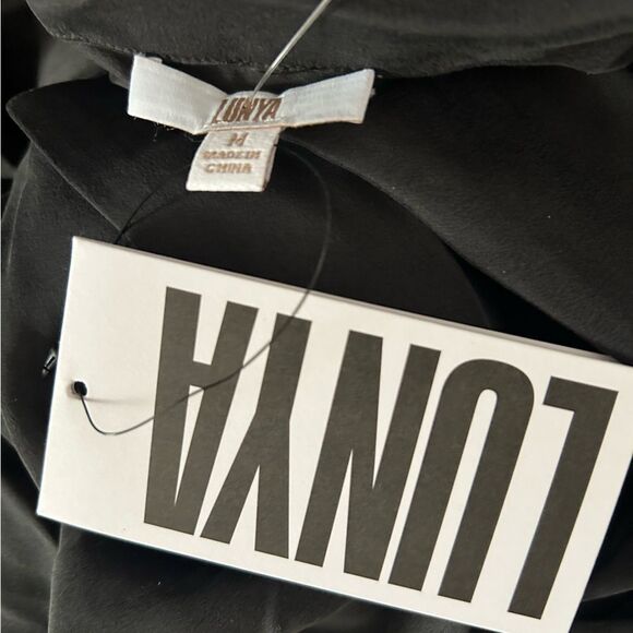 Lunya Washable Silk Long Sleeve Pant Set Black - Picture 9 of 9